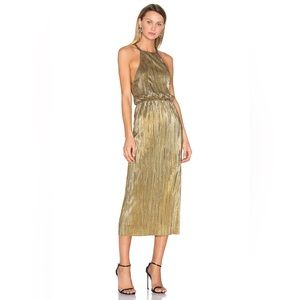 House of Harlow Gold Farrah Dress in Size L